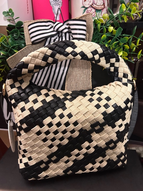Altar'd State Handbags - NWT ALTR’D STATE Woven Black & Cream Handbag